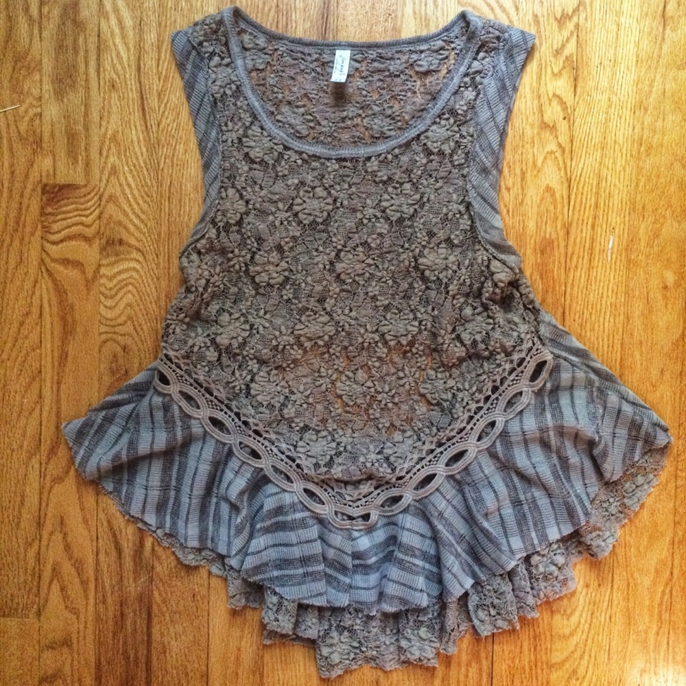 Free People Boho Lace / crochet Top
